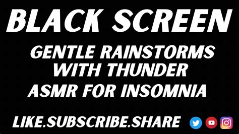 11 HOURS OF GENTLE THUNDERSTORM & RAIN - BLACK SCREEN ASMR - NIGHT ...