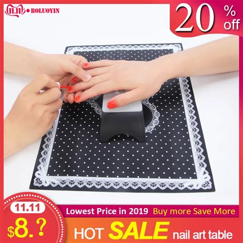 Lace Arm Hand Rest Holder Manicure Tool Foldable Table Mat Pad Hand