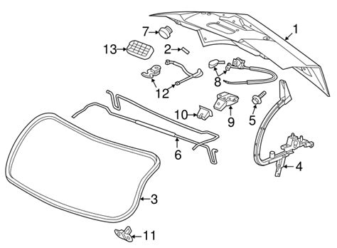 2011 2015 Cadillac CTS Deck Lid Handle 20814552 GM Parts Online