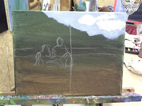 Adding The Primer And Sketching Out The Painting 6 2014 Painting