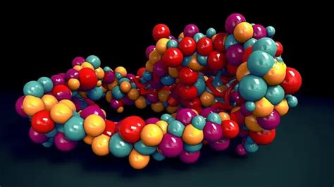 3d Molecular Model Of Protein Myoglobin Background Peptide Molecular