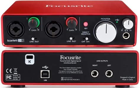 Focusrite Scarlett 2i2 And Generation Interface Best Price