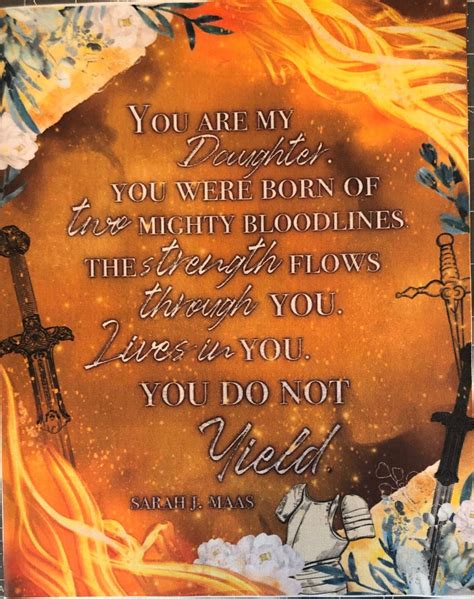 You Do Not Yield Throne Of Glass Book Quote Booksleeve Sarah J Maas Bookish Merch Sjm Bookish