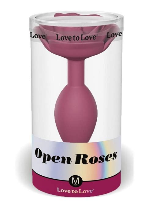 Open Roses Silicone Anal Plug Medium Plum Star Love Bound