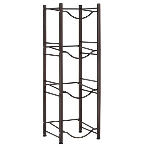 Bucket Rack, 4-Tier 5-Gallon Bottle Rack Bottle Storage Rack, Bronze ...