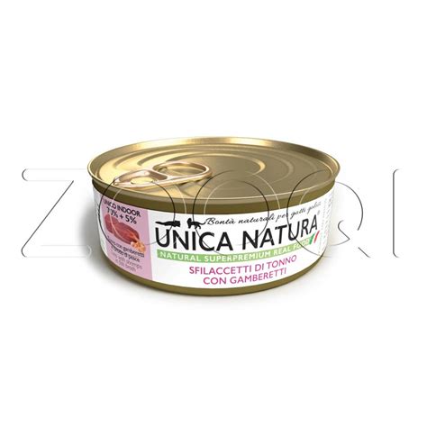 Консерва Unica Natura для кошек (тунец, креветка), 70 г купить в Минске ...