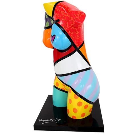 Classic Britto Orange Sculpture - Romero Britto – Key West Gallery