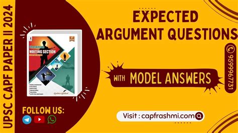 Expected Argument Questions CAPF Paper II 2024 Https T Me