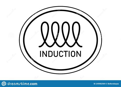 Induction Icon Cooking Symbol Vector Induction Sign Spiral Spring Logo