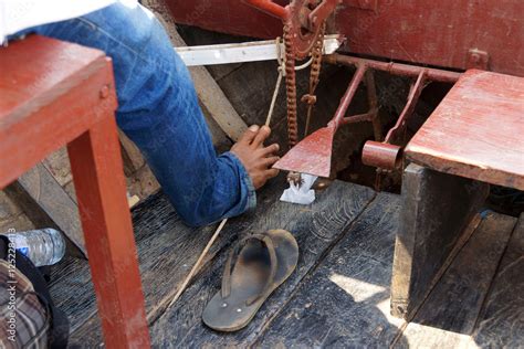 Simple steering rudder control Stock Photo | Adobe Stock