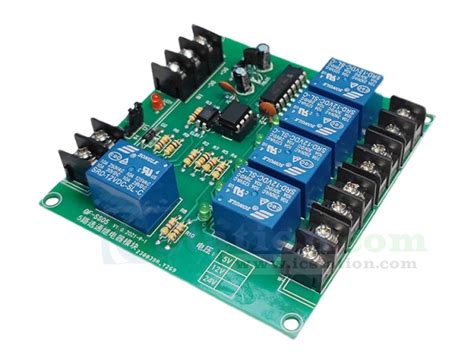 DC 12V 5 Channel Self Locking Relay Module High Low Level Trigger