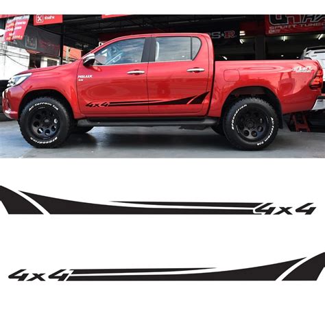 Pc Hilux Shark X Side Door Panel Stripe Graphic Vinyl Sticker For