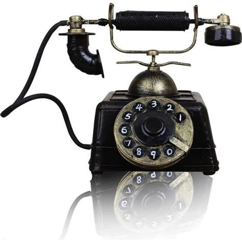 Rétro Téléphone Fixe Décor Vintage Téléphone Créatif Décoratif