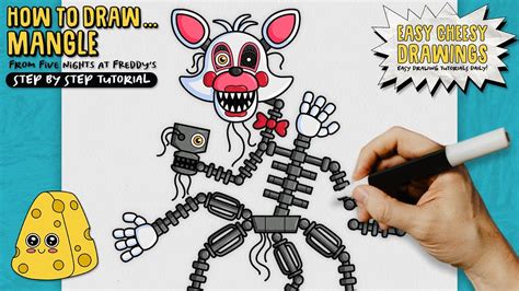 How To Draw MANGLE Five Nights At Freddy S Easy Step By Step