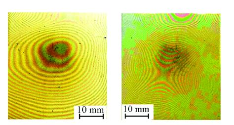 Interference Picture On A Glass Plate After Removal Of The Load A On