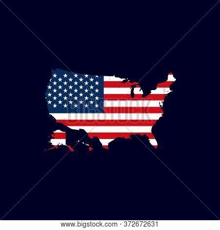 Usa Map Flag Vector Vector & Photo (Free Trial) | Bigstock