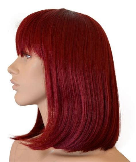 Deluxe Deep Red Long Bob Wig Perth Hurly Burly Hurly Burly