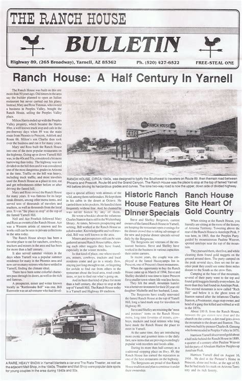 The Ranch House Restaurant in Yarnell, AZ