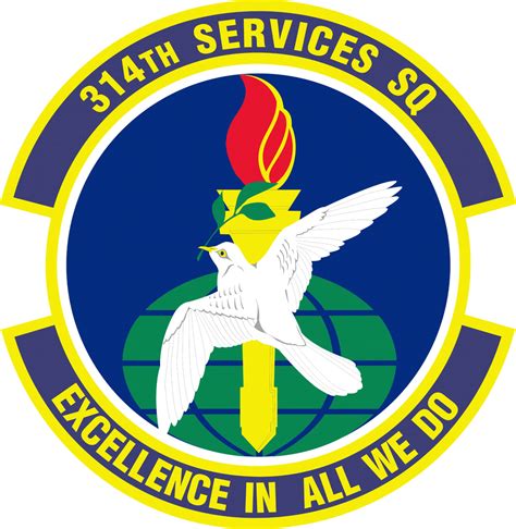 Coat Of Arms Crest Of 314th Services Squadron US Air Force Png