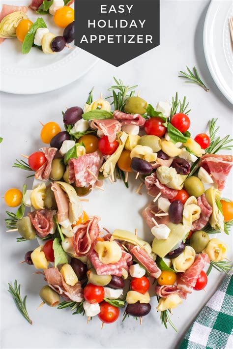 Antipasto Wreath Holiday Appetizer - Family Fresh Meals