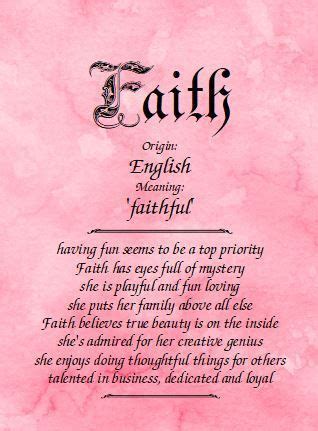 Meaning Of The Name Faith Names Names With Meaning Grace Name