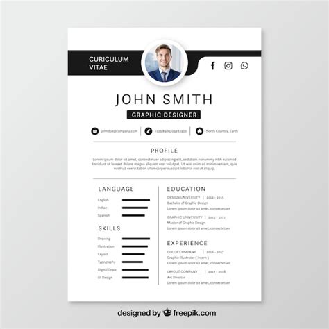 Cv Template Free Vectors And Psds To Download