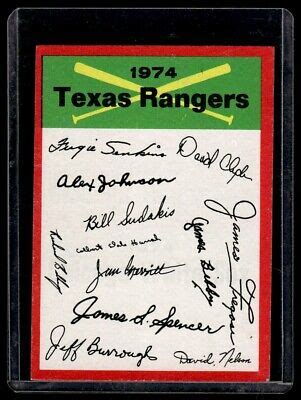 1974 Topps Team Checklists One Star Unmarked NNO Texas Rangers EBay