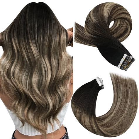 Amazon Moresoo Tape In Hair Extensions Ombre Human Hair Tape In