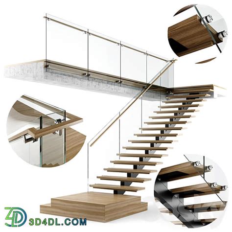 دانلود آبجکت Modern interior stair 06 3D Models 3DSKY مرجع دانلود