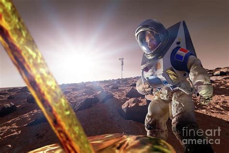 Astronauts On Mars 20 By Detlev Van Ravenswaayscience Photo Library