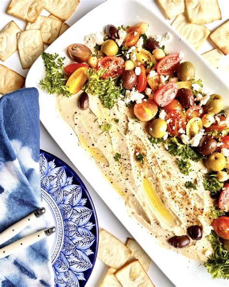 A Mediterranean Loaded Hummus Platter An Easy And Delicious Appetizer