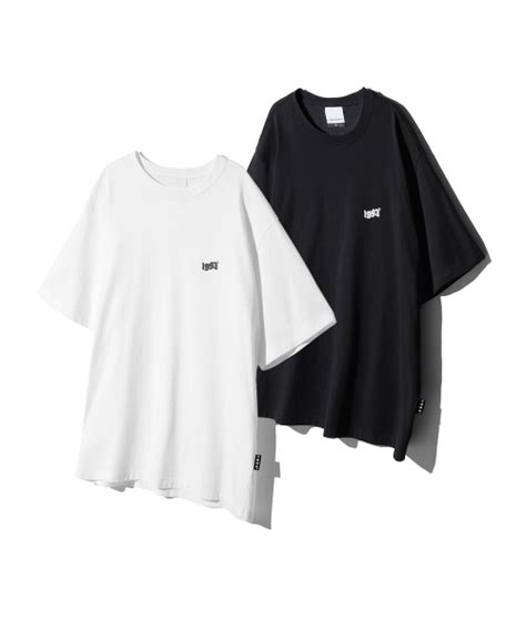 Musinsa公式 1993studio 2pack Cool Cotton Wave Logo T Shirt