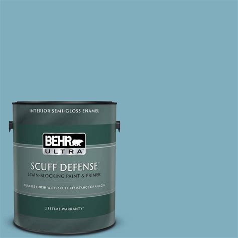 Behr Ultra Gal Pmd Porcelain Blue Extra Durable Semi Gloss