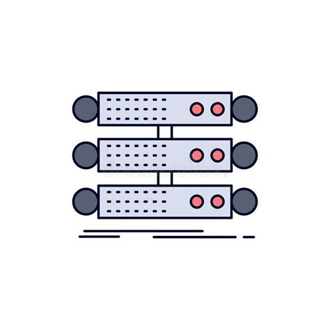 Servidor Estructura Estante Base De Datos Vector Plano Del Icono