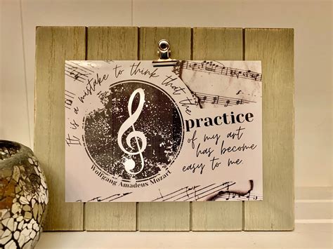 Music Practice Quote Mozart Quote Motivational Quote Etsy