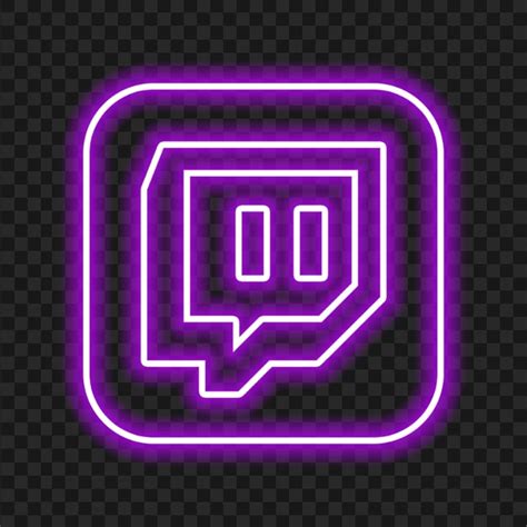 HD Twitch Purple Neon Logo Icon Transparent Background PNG | Citypng