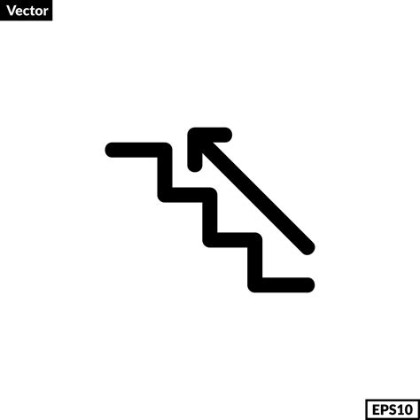 Stairway Sign Upstairs Icon Vector For Any Purposes 22133637 Vector