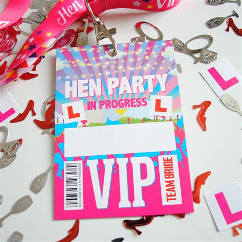 Hen Party Vip Pass Lanyards Hen Party Wristbands Team Bride Tribe Hen Party Wristbands