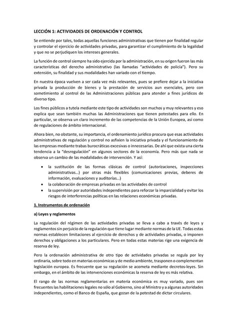 Tema Admin Apuntes Tema Lecci N Actividades De Ordenaci N Y