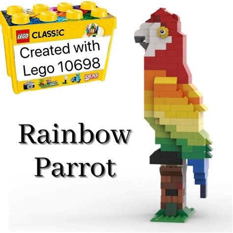 Lego Classic 10698 Building Ideas Rainbow Parrot Diy Instruction Classic Lego Lego