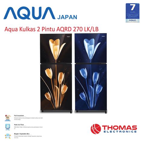 Jual Kulkas Pintu Aqua Japan Aqr D Lk Lb Kulkas Dua Pintu