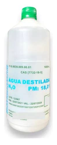 Agua Destilada 1000ml Para Laboratorio Industria Dinâmica Mercadolivre