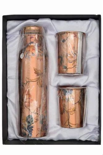 Sarvsiddhi Copper Bottle Set Floral Design At Rs Piece Patel