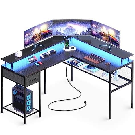 I Tested The Ultimate L Shaped Gaming Desk With LED Lights And Built In