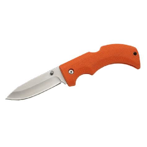 Folding Hunting Knife Orange Handl Sheath Tfm Farm And Country