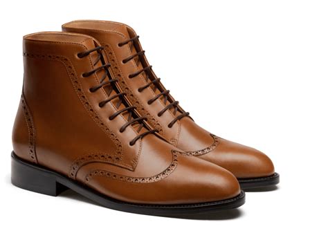 Brogue Boots Brown Italian Calf Leather Sumissura