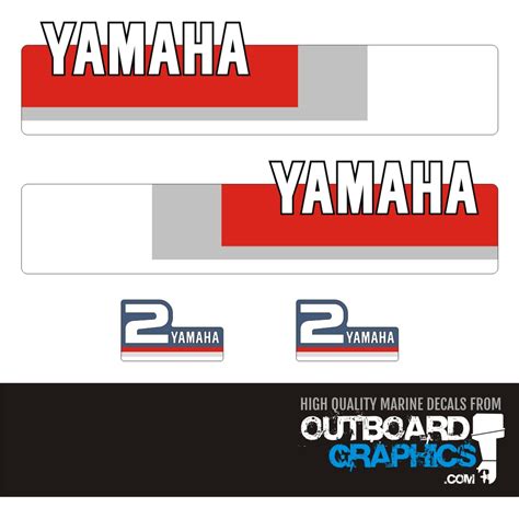 Yamaha 2hp 2 Stroke Outboard Engine Decals Sticker Kit