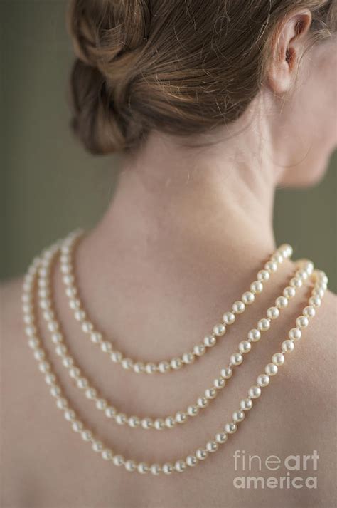 Woman Wearing A Pearl Necklace Photograph By Lee Avison Fine Art America