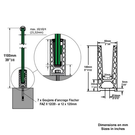 Profil En U Aluminium Pour Garde Corps Fixation Au Sol Fixation Au Sol