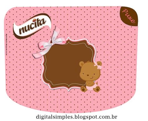 Kit Gratuito Para Imprimir Ursinha Rosa E Marrom Pink Print